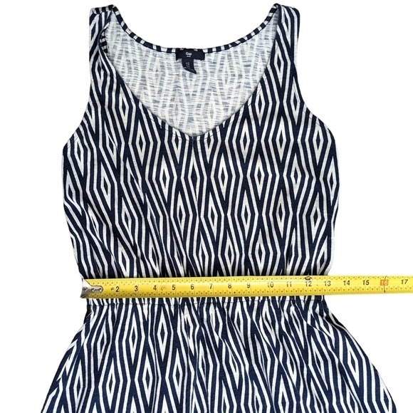 Gap Maxi Dress Argyle Print Blue White Sz Small Long - Picture 9 of 11